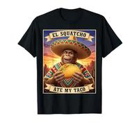 El Squatcho Ate My Taco Illustration Humoristique Cryptid T-Shirt