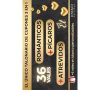 EL TALONIARIO DE CUPONES DE AMOR 3 EN 1 PARA EL - 36 cupones de regalo románticos, pícaros y atrevidos + 6 en blanco | Regalo para novio o marido | Ideas de cita, San Valentín, cumpleaños y Navidad