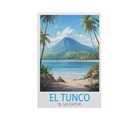 El Tunco, Salvador，Peinture par Numero Adulte, Cadeau de Peinture à l'huile de Bricolage numérique pour Enfants Adultes Peindre par Nombre Kits（50x60cm）19.6x23.6 pouces-GI49