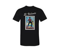 El Valiente Loteria Mexican Bingo T-Shirt Novelty Family Funny Black Cotton Tee Black(Small)
