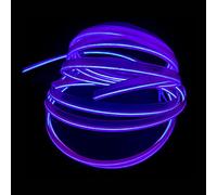 El Wire Bande lumineuse pour intérieur de voiture, 5 m de fil néon USB 5 V avec protection par fusible pour décoration intérieure de voiture automobile avec bord de couture de 6 mm (5 mètres, purple)