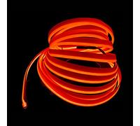 El Wire Barre Lumineuse intérieure de Voiture, Fil néon USB 10 m 5 V avec Protection par fusible pour Garniture intérieure de Voiture avec Bord de Couture de 6 mm (10 m, Orange)