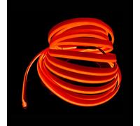 El Wire Barre Lumineuse Intérieure De Voiture, Fil Néon Usb 10 M 5 V Avec Protection Par Fusible Pour Garniture Intérieure De Voiture Avec Bord De Couture De 6 Mm (10 M, Orange)