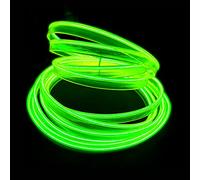 El Wire Barre Lumineuse intérieure de Voiture, Fil néon USB 3 m 5 V avec Protection fusible pour Garniture de Voiture avec Bord de Couture 6 mm (3 m, Vert Fluo)