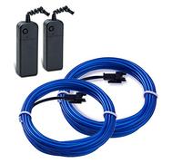 El wire,Sunboia 2x5m Bleu Fil néon Light Etincelant Fil Electroluminescent Rope 3 Modesavec la boîte à pile,Halloween,Noël,mariage,bar,voiture, intérieur,extérieure décoration
