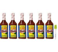 El Yucateco Chili Habanero Lot de 6 bouteilles de sauce piquante, rouge, 237 ml dans un sac scellé PTD
