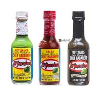 El Yucateco - Lot de 3 sauces Negra-Roja-Verde | 3 × 120 ml | Black Label Reserve