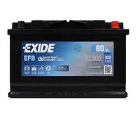 EL800 Exide Batterie EFB 80 Ah Auto Start Stop 720A Démarrage