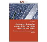 Elaboration De Couches Minces De Zns Par Dépôt Chimique En Solution