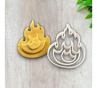 ELACE Emporte Pièce 3 Flammes Forme - Moule Biscuit Emporte Piece Enfant - Formes Variées pour Biscuits, Gâteaux, Décorations - Idéal pour Cuisson, Artisanat, Enfants Dimension 9x12x1.5cm