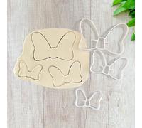 ELACE Emporte Pièce Noeud Minnie Lot de 3 Forme - Moule Biscuit Emporte Piece Enfant - Formes Variées pour Biscuits, Gâteaux, Décorations -Idéal pour Cuisson, Artisanat, Enfants Dimension 7x5.5x1.5cm