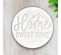 ELACE Tampon Biscuit Home Sweet Home Pour Décoration Cupcake/Biscuit/Gâteau/Pâtisserie Emporte Pièce diam 5cm
