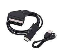Eladcncmc Adaptateur péritel flexible compatible avec les sorties péritel - Adaptateur vidéo - Petite taille - Facile à transporter