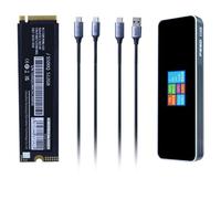 Eladcncmc Boîtier de disques SSD NVMe 10 Gbps en aluminium USB3.1 pour installation de disques durs externes pour PC