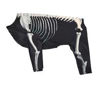 Eladcncmc Chemise imprimée squelettes de chien tendance pour animal de compagnie, costume pour Halloween, fête, tenue de festival