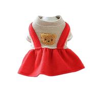 Eladcncmc Costume de Noël pour chiot - Robe de Père Noël rouge - Tenue tendance pour chiens - Vêtements d'hiver chauds - Accessoires photo pour animaux domestiques
