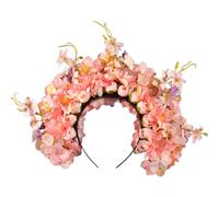 Eladcncmc Couronne de cheveux gracieuse en soie - Bijou de cheveux ethnique - Avec charme floral coloré - Pour photos
