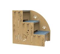 Eladcncmc Escalier pour animal domestique pour lit pour chiens et chats avec rangement pour fournitures d'escalade meubles rampe échelle