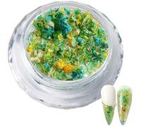 Eladcncmc Lot de 1 boîte de faux ongles 3D - Fleurs séchées - Pour le printemps - Manucure