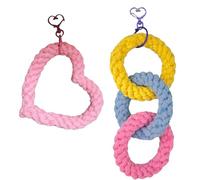 Eladcncmc Lot de 2 jouets balançoires stimulants cage accessoires ravitaillement exercice stimulation mentale