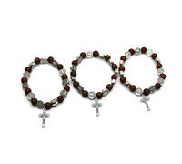 Eladcncmc Lot de 3 bracelets chapelet faits à la main pour enfants, filles, garçons, accessoires de vacances