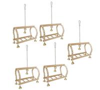 Eladcncmc Lot de 5 jouets pour perruches, centres d'activités pour oiseaux d'intérieur et d'extérieur, aires de jeux pour excitation mentale