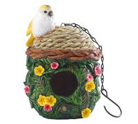 Eladcncmc Nid d'oiseau pour perroquets - Maison à suspendre pour oiseaux de différentes tailles - Nichoir en résine - Nichoir pour oiseaux d'élevage pour cour