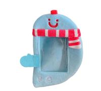 Eladcncmc Porte-cartes photo en peluche - Joli étui pour cartes en forme de demi-cœur - Idole - Porte-photo - Couple d'amoureux - Cadeau de protection