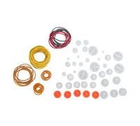 Eladcncmc Poulies Sac combiné en caoutchouc Courroie d'entraînement en caoutchouc Poulies en plastique Kit d'accessoires de modèle Petite poulie