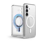 ELAGE compatible avec le botier Samsung Galaxy S25 - Hybride magntique Clair Case prcise Camra Strong Magntisme Couverture de protection PC