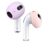 elago 2 Paires 2 Couleurs Embouts de Remplacement Compatible avec AirPods 3 [ s'adapter à la Mallette ] Anti Slip Premium Silicone Étui Compatible avec AirPods 3ᵉ Génération (Rose/Lavender)