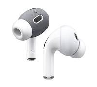 elago [Adapté à l'Étui] Couvre-Oreilles Compatible avec Apple AirPods Pro 2, Couvre-Oreilles en Silicone Antidérapant, Anti-Poussière (2 Paires de 2 Couleurs) (Gris Foncé/Blanc)