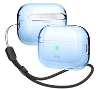 Elago Clear Case avec porte-clés Compatible avec AirPods 3 Case, Gel Band aqua bleu