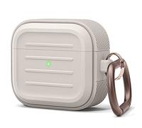 elago Coque Armor avec Porte-clés pour AirPods 3 Étui | Prend en Charge La Re-charge sans Fil, Résiste aux Chocs et Offre une Protection Complète (Stone)