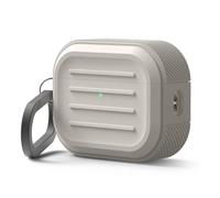 elago Coque Armor pour AirPods Pro 3 Étui | Mousqueton Inclus, Supporte Le Chargement Sans Fil, Résistante aux Chocs, Protection Complète (Stone)