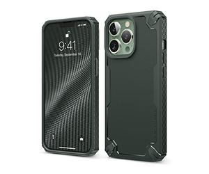 elago Coque Armor pour iPhone 13 Pro Étui 6,1" | Protection Robuste, TPU premium, Construction en Fibre de Carbone, Antichoc, Protection Complète du Corps (Vert Foncé)