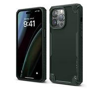 elago Coque Armor pour iPhone 14 Pro Max Étui 6,7" | Protection Contre Chutes de Grade Militaire Américain, Protection Robuste, Texture de Fibre de Carbone, Antichoc (Vert)
