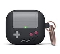 elago Coque AW5 Compatible avec AirPods 3, Étui Design Console de Jeu Vidéo Classique avec Mousqueton, Charge sans Fil Disponible (Noir)
