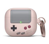 elago Coque AW5 Compatible avec AirPods 3, Étui Design Console de Jeu Vidéo Classique avec Mousqueton, Charge sans Fil Disponible (Rose)