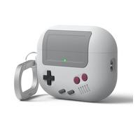 elago Coque AW5 Compatible avec AirPods Pro 3 Étui, Design de Console de Jeu Portable Rétro Classique, Mousqueton Inclus (Gris)