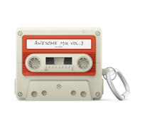 elago Coque Cassette Compatible avec Samsung Galaxy Buds 3 & 3 Pro & 3 FE, Housse en avec Mousqueton, Protection Complète, Accessoires pour Écouteurs (Blanc Classique)
