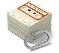 elago Coque Cassette Compatible avec Samsung Galaxy Buds 4 Pro & Galaxy Buds 4 Étui, avec Mousqueton, Protection Complète, Accessoires pour Écouteurs (Blanc Classique)