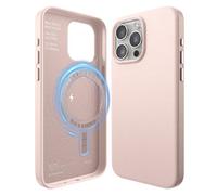 elago Coque Cuir Magnétique Compatible avec iPhone 15 Pro Max, Compatible avec MagSafe, Cuir PU Végétal Première Qualité, Aimants Puissants Intégrés [Structure à 5 Couches] (Joli Rose)