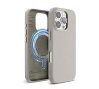 elago Coque Cuir Magnétique Compatible avec iPhone 16 Pro Étui, Compatible avec Tous Les Accessoires MagSafe, 6,3 Pouces - Aimants Intégrés, Cuir Vegan, Antichoc, Résistant à l'eau (Gris)