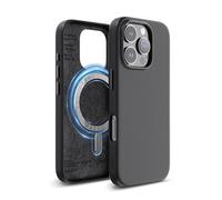 elago Coque Cuir Magnétique Compatible avec iPhone 16 Pro Étui, Compatible avec Tous Les Accessoires MagSafe, 6,3 Pouces - Aimants Intégrés, Cuir Vegan, Antichoc, Résistant à l'eau (Noir)