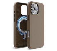 elago Coque Cuir Magnétique Compatible avec iPhone 16 Pro Max Étui, Compatible avec Tous Les Accessoires MagSafe, 6,9 Pouces - Aimants Intégrés, Cuir Vegan, Antichoc, Résistant à l'eau (Taupe)