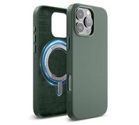 elago Coque Cuir Magnétique Compatible avec iPhone 16 Pro Max Étui, Compatible avec Tous Les Accessoires MagSafe, 6,9 Pouces - Aimants Intégrés, Cuir Vegan, Antichoc, Résistant à l'eau (Vert Nuit)