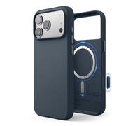 elago Coque Cuir Magnétique Compatible avec iPhone 17 Pro Max Étui, Compatible avec Tous Les Accessoires MagSafe, 6,9 Pouces - Aimants Intégrés, Cuir Vegan, Antichoc, Résistant à l'eau (Jean Indigo)