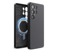 elago Coque Cuir Magnétique Compatible avec Samsung Galaxy S25 Ultra Étui, Compatible avec Tous Les Accessoires MagSafe, 6,8 Pouces - Aimants Intégrés, Cuir Vegan, Antichoc, Résistant à l'eau (Noir)