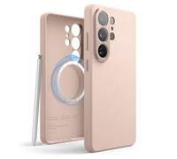 elago Coque Cuir Magnétique Compatible avec Samsung Galaxy S26 Ultra Étui 6,9”, Compatible avec Tous Accessoires MagSafe - Aimants Intégrés, Cuir Vegan, Antichoc, Hydrofuge (Joli Rose)